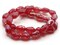 29 12mm Red Faceted Glass Teardrop Beads with AB Finish